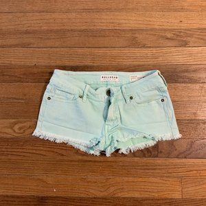 Bullhead Mint Denim Shorts